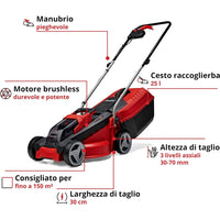 TAGLIAERBA A BATTERIA GE-CM 18/30 LI 3AH