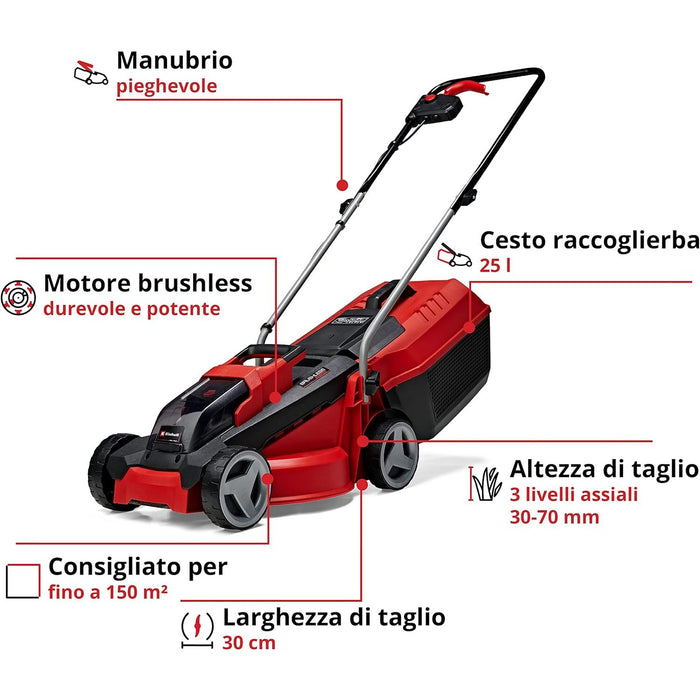 TAGLIAERBA A BATTERIA GE-CM 18/30 LI 3AH