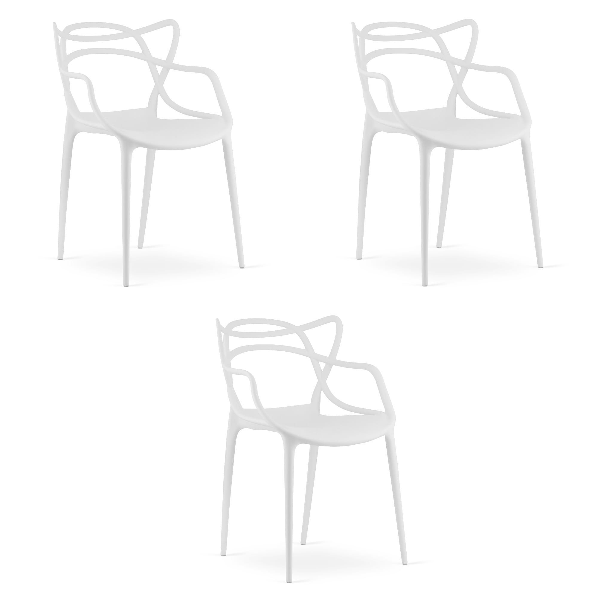 Sedia VALORA KATO - Design ergonomico moderno, bianco x 3