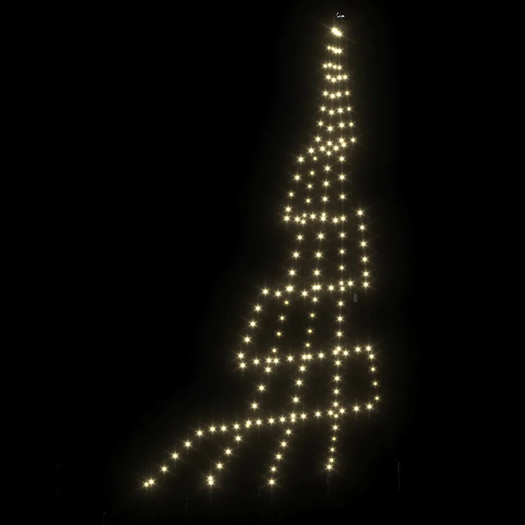 Albero di Natale | Decorazioni natalizie LED con picchetti per il terreno 306 cm
