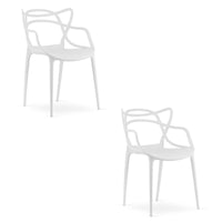 Sedia VALORA KATO - Design ergonomico moderno, bianco x 2