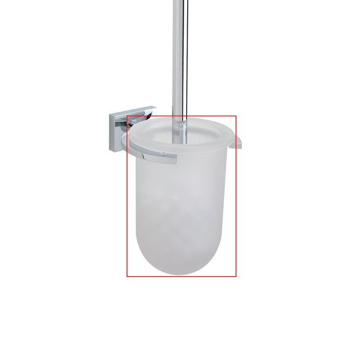 Bacinella di ricambio in vetro per porta scopino della serie Smart