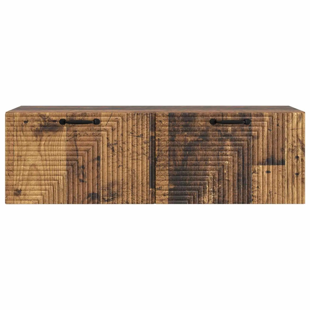 Mobile Porta TV da Muro-Credenza per TV sospesa Legno antico 98 x 31 x 30 cm 402434