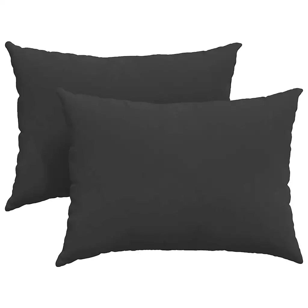 Cuscini da Divano 2 pz-Set di 2 Cuscini per Sofa Nero 70 x 50 cm Tessuto 585541