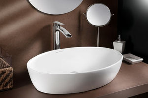 Lavabo in ceramica ovale da appoggio Sole