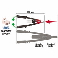 Rivettatrice manuale Usag 2,4 - 3,2 - 4,0 - 4,8 - 6,4 995 LA U09950004