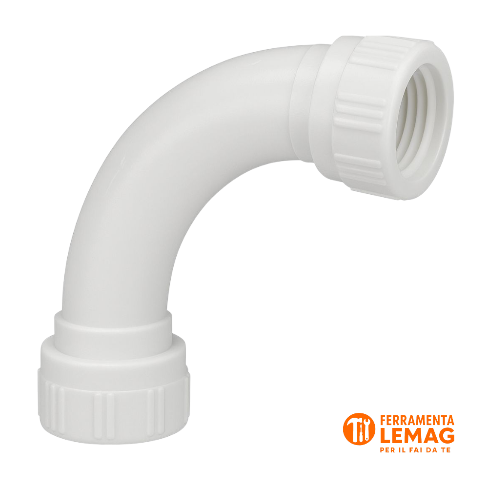 Curve 90° per tubi rigidi tipo tubo-tubo, raccordo ad innesto, resistenti