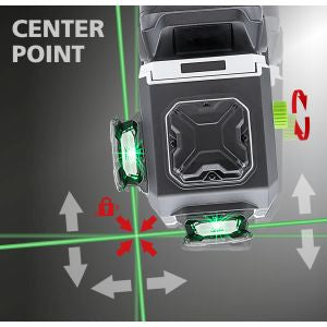 Livella Laserliner 18V compatibile con batterie di tutte le marche 3 raggi verde