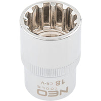 Topex 08-590 chiave a bussola sp spline 1/2, 18 mm ds