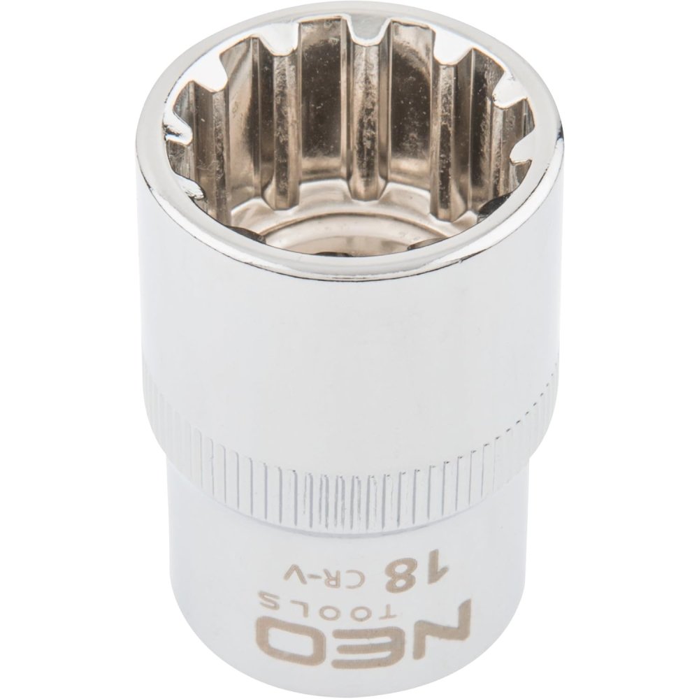 Topex 08-590 chiave a bussola sp spline 1/2, 18 mm ds