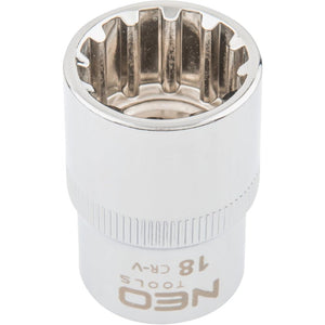 Topex 08-590 chiave a bussola sp spline 1/2, 18 mm ds