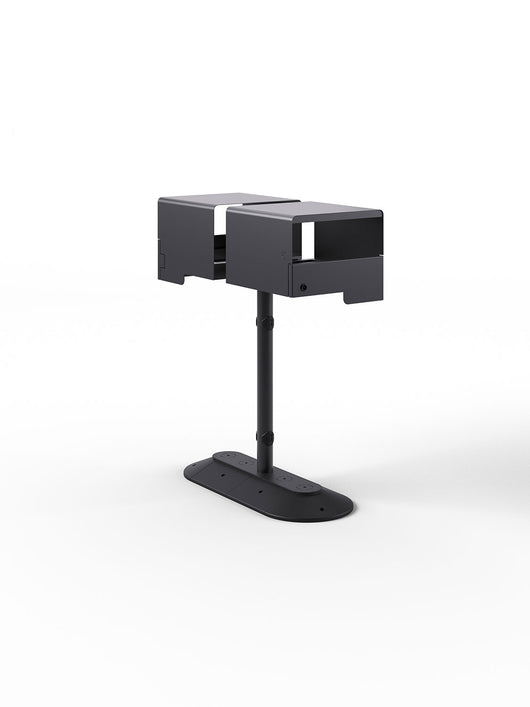 Portarifiuti Doppio su Base Coperto con Serratura con 2 Reggisacco 41,5x90x107,5 cm Grigio Antracite