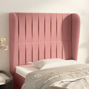 Testiera ad Orecchio Rosa 103x23x118/128 cm in Velluto