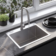 Lavello In Acciaio Liam Brush Nickel senza rubinetto da cucina