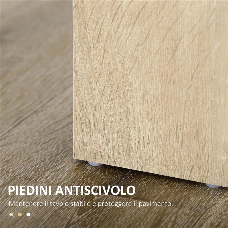 TAVOLO DA PRANZO MODERNO IN LEGNO PER 4-6 PERSONE, 120X69X75CM, COLORE NERO E LEGNO