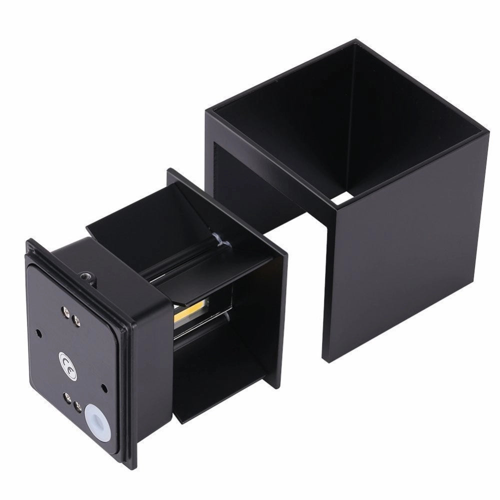 Trade Shop - Applique A Led Faro Cubo Faretto Lampada Da Parete Muro 12w Doppia Luce Ip65 -
