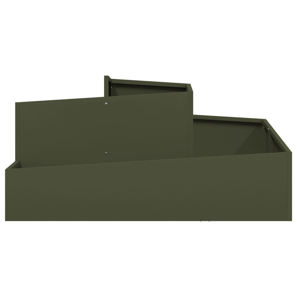 Fioriere Verde oliva Metallo Lunghezza 100 cm Fioriere