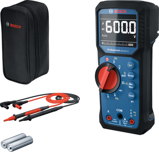 Multimetro digitale Bosch per valori RMS max 600V GDM 600-15