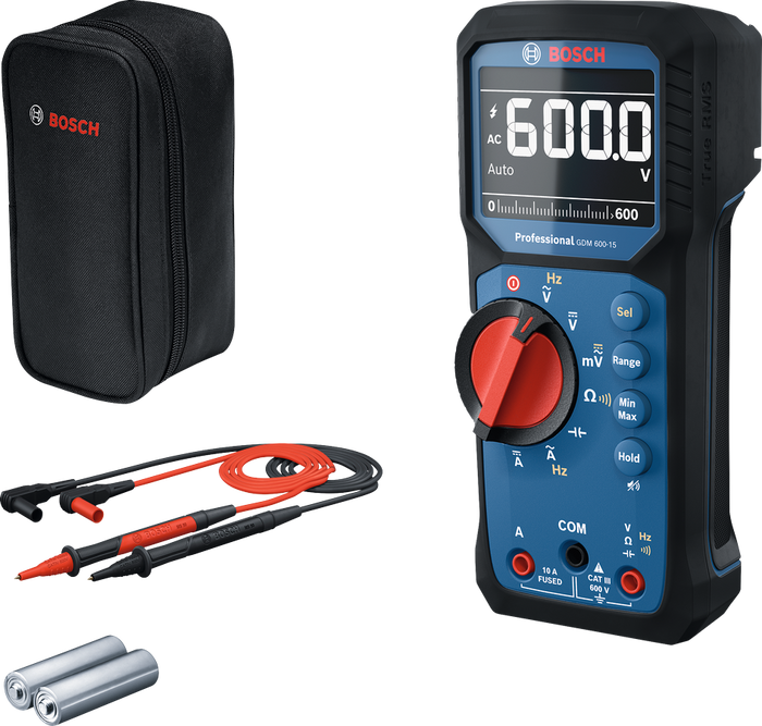 Multimetro digitale Bosch per valori RMS max 600V GDM 600-15