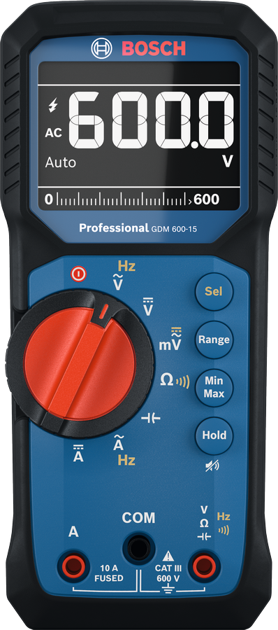 Multimetro digitale Bosch per valori RMS max 600V GDM 600-15