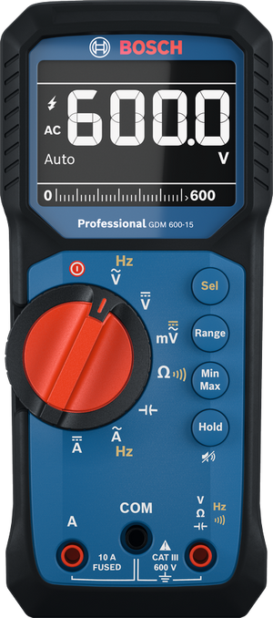 Multimetro digitale Bosch per valori RMS max 600V GDM 600-15