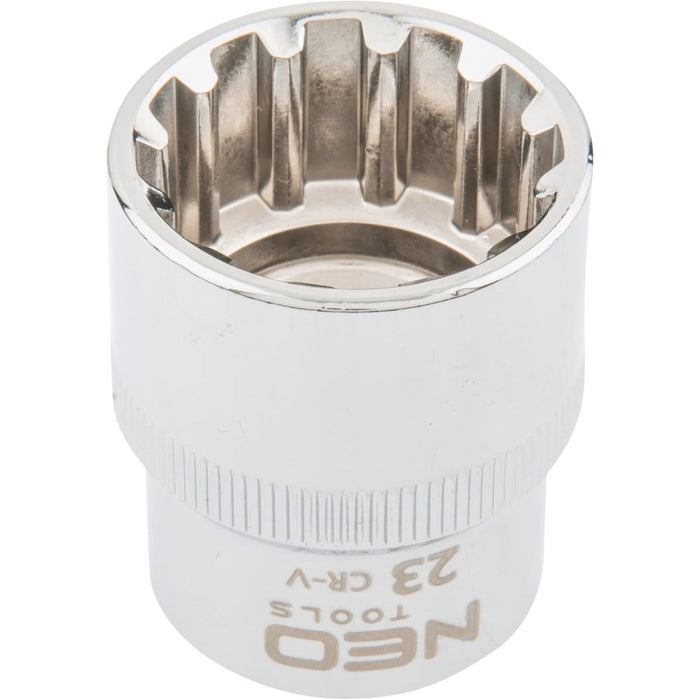 Topex 08-595 chiave a bussola sp spline 1/2, 23 mm ds