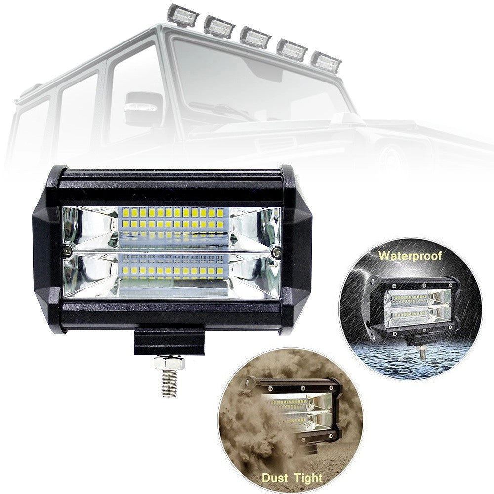 Trade Shop - 2x 72w Luce Faro Lampada Da Lavoro Faretto Auto Barca Camion 24led Smd 6000k -