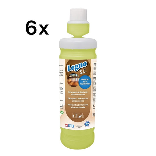 Legno S.C. 6 Pezzi x 1 L, Detergente Neutro Superconcentrato Parquet e Legno | Kiter