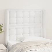 Testiera ad Orecchio-Testata con Orecchie Bianca 83x23x118/128 cm in Similpelle 193653