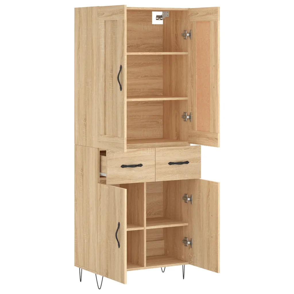 Credenza Rovere Sonoma 69,5x34x180 cm in Legno Multistrato 3199908