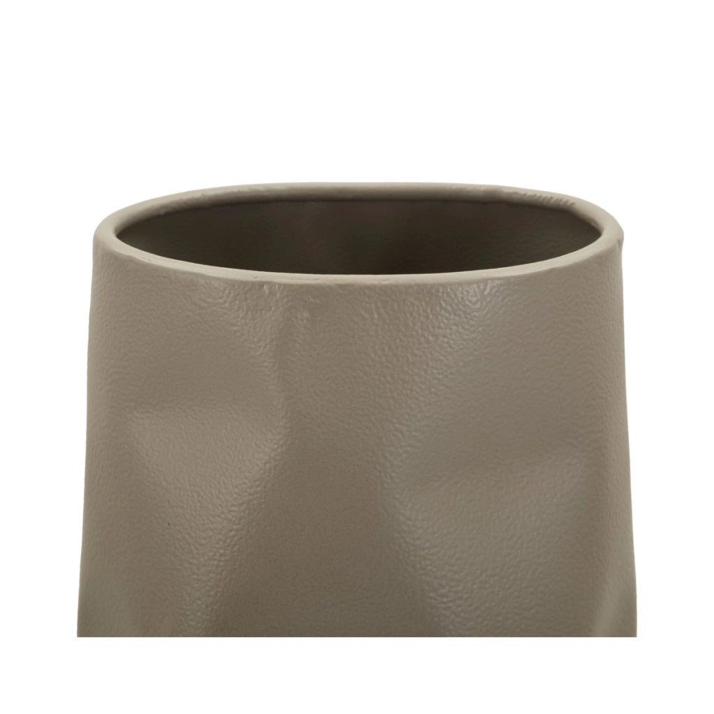 Vaso Decorativo VKH1015, Beige, Metallo, 16x20x50 cm