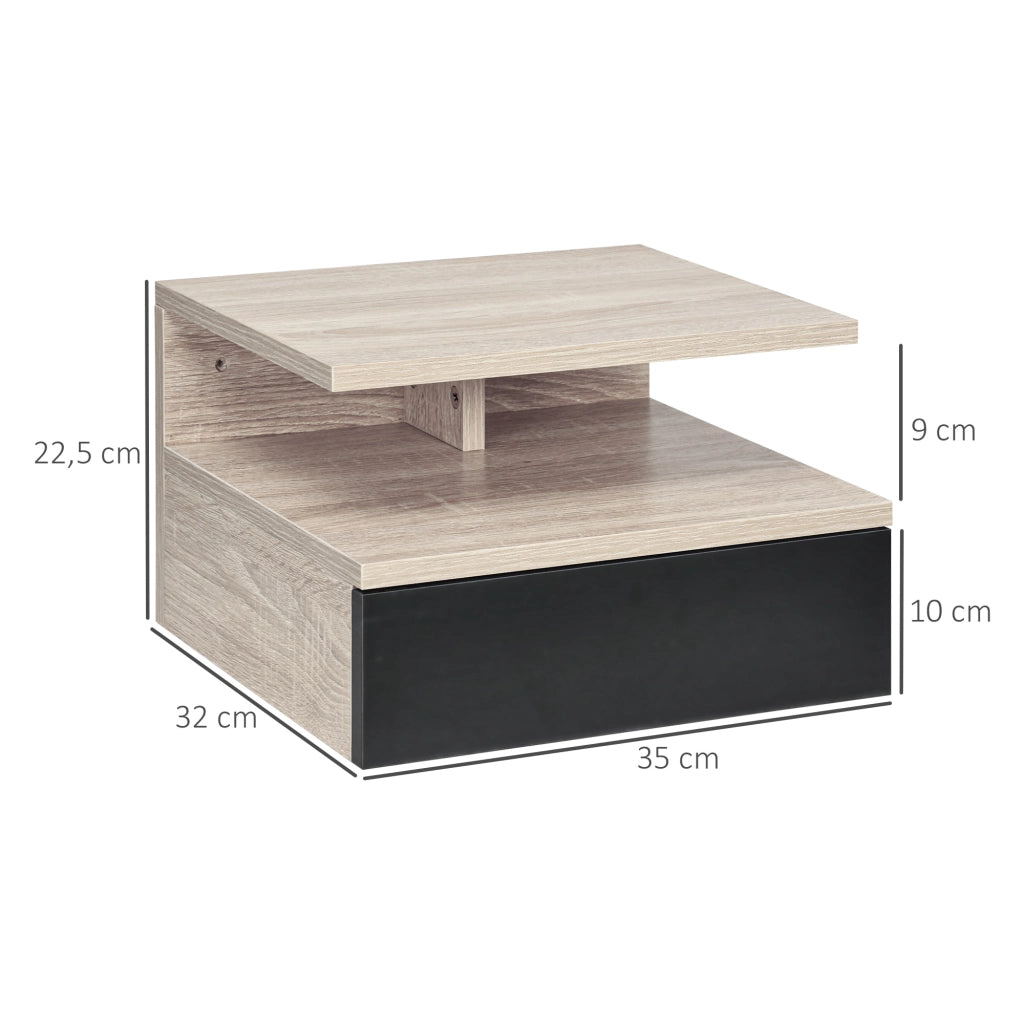 Comodino ¨C zephmum ¨C rovere nero 35x32x22,5 cm