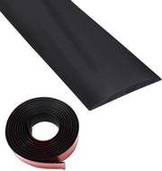 Profilo di transizione in vinile autofibroso, 4cm x 3m, strisce di transizione per pavimenti, strisce di copertura per piastrelle, strisce di copertura per pavimenti (nero)
