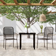 Set Mobili da Pranzo per Giardino 3 pz Nero cod mxl 39837