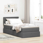 Letto con contenitore e materasso Grigio scuro 100 x 200 cm 3370489