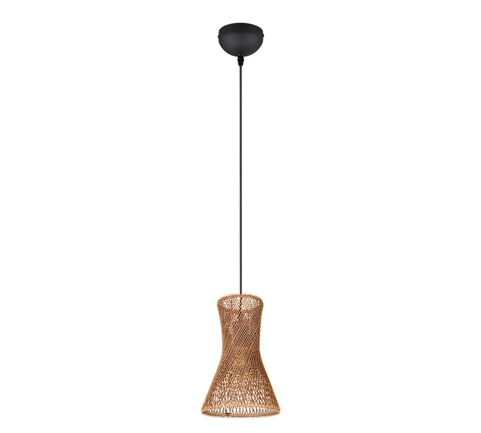 Lampada a sospensione, fibre naturali, D 20 cm, Bijou