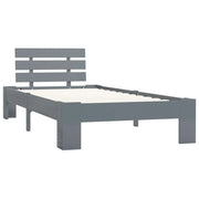 Giroletto senza Materasso-Struttura Letto Grigio 100x200 cm in Legno di Pino 244978