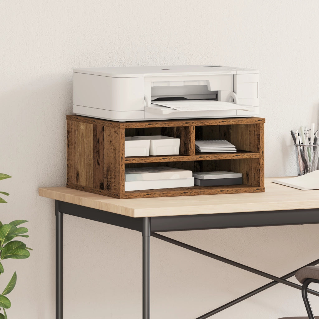 Supporto per Stampante in Legno Antico 49x40x22,5 cm in Legno Ingegnerizzato