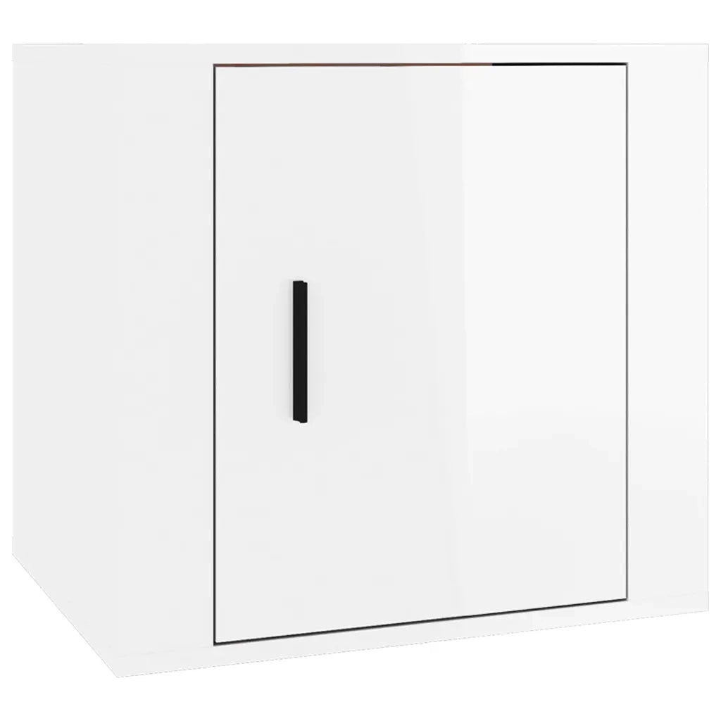 Comodino Bianco Lucido 50x39x47 cm 816692