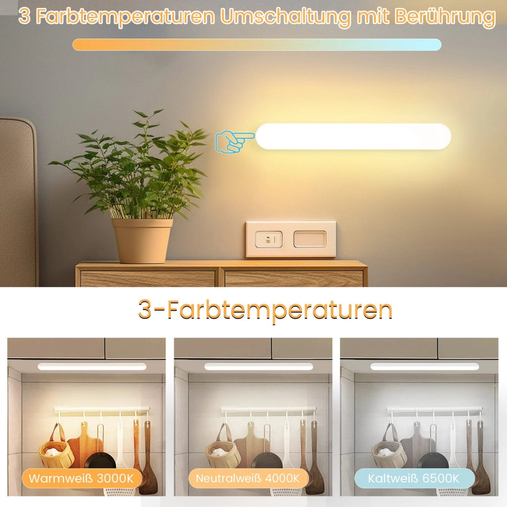 ZMH Lampada da parete LED per interni dimmerabile luce sottopensile da 24cm luce notturna a batteria luce senza fili