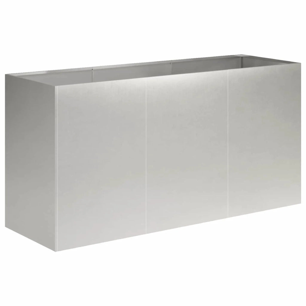 Vaso da giardino Argento 120 x 40 x 60 cm Acciaio Inox 8005894