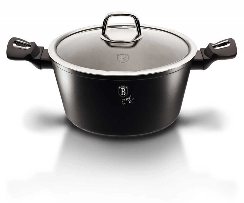 Berlinger haus BH-1852 Pentola in granito da 24 cm con coperchio - Pentole Royal nere