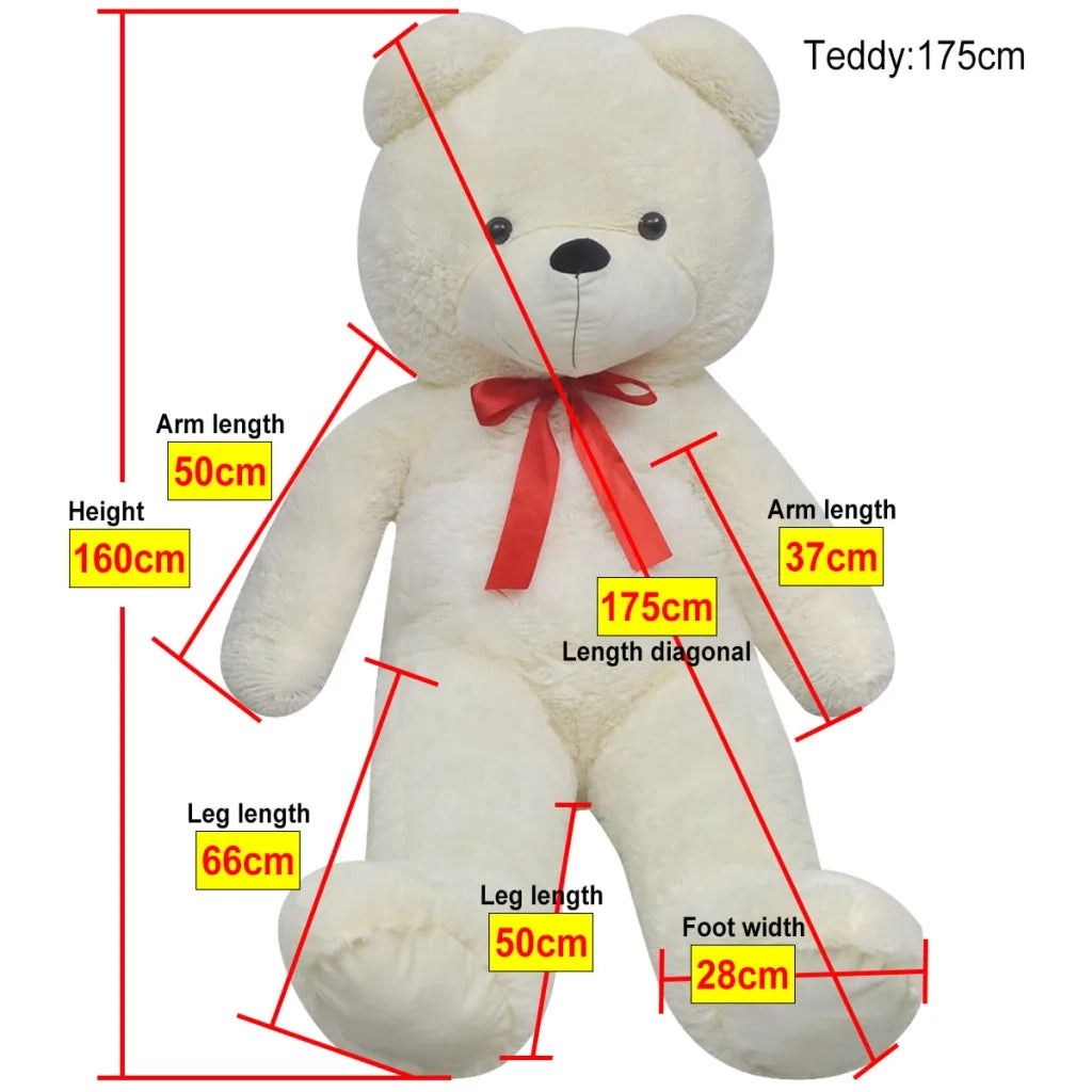Orsacchiotto di Peluche XXL Bianco 160 cm 80101