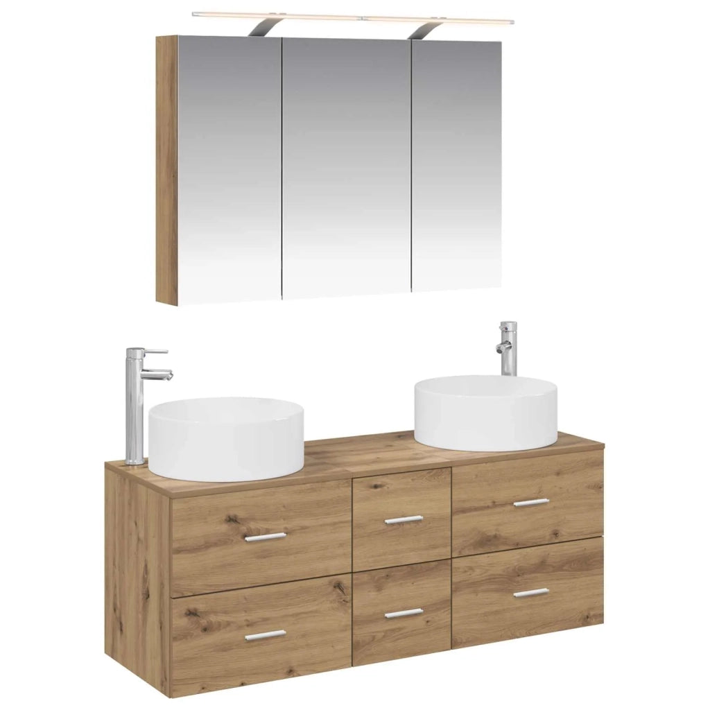 Set di mobili per il bagno 4 pcs Rovere Artigianale 3407102