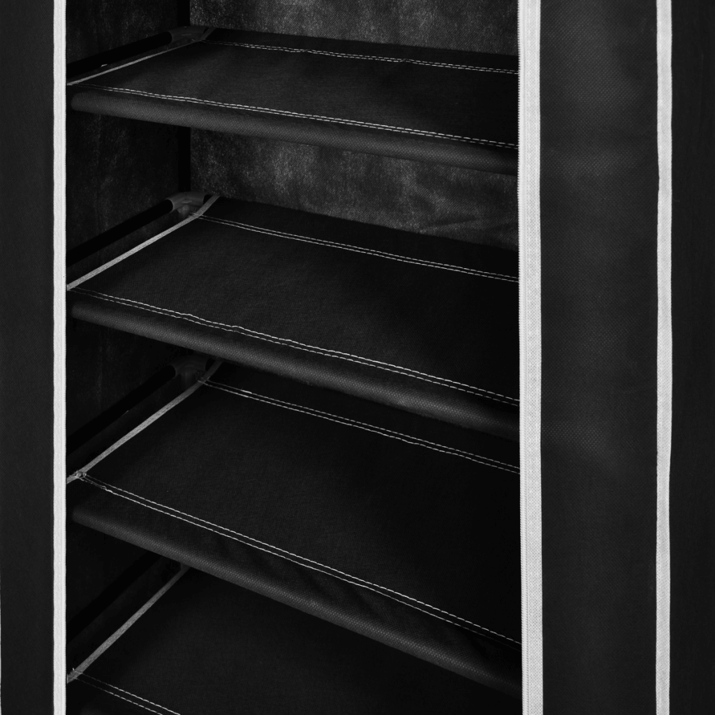 Scaffale per scarpiere 10 paia tessuto nero 2002038