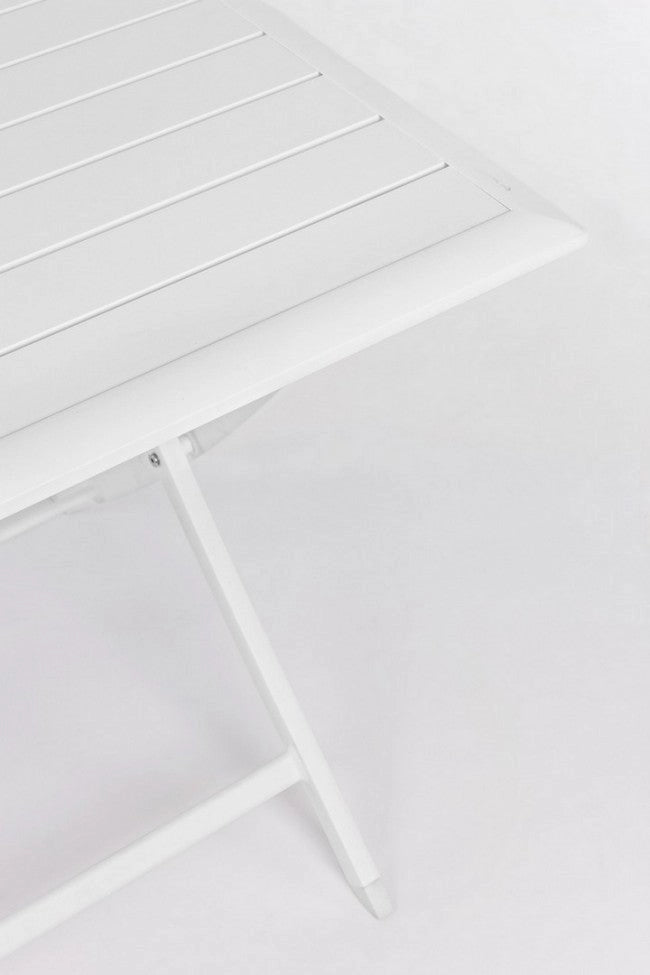 Tavolo Pieghevole da Giardino 110x70x71h cm Elin Bianco