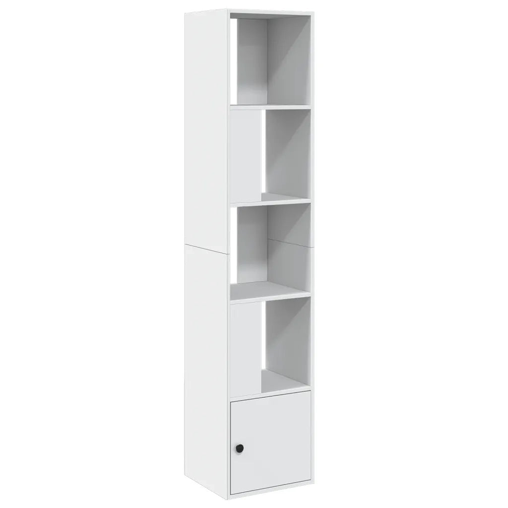 Libreria-Scaffale per Libri-Mobile di Stoccaggio Bianca 40x36x189 cm in Legno Multistrato