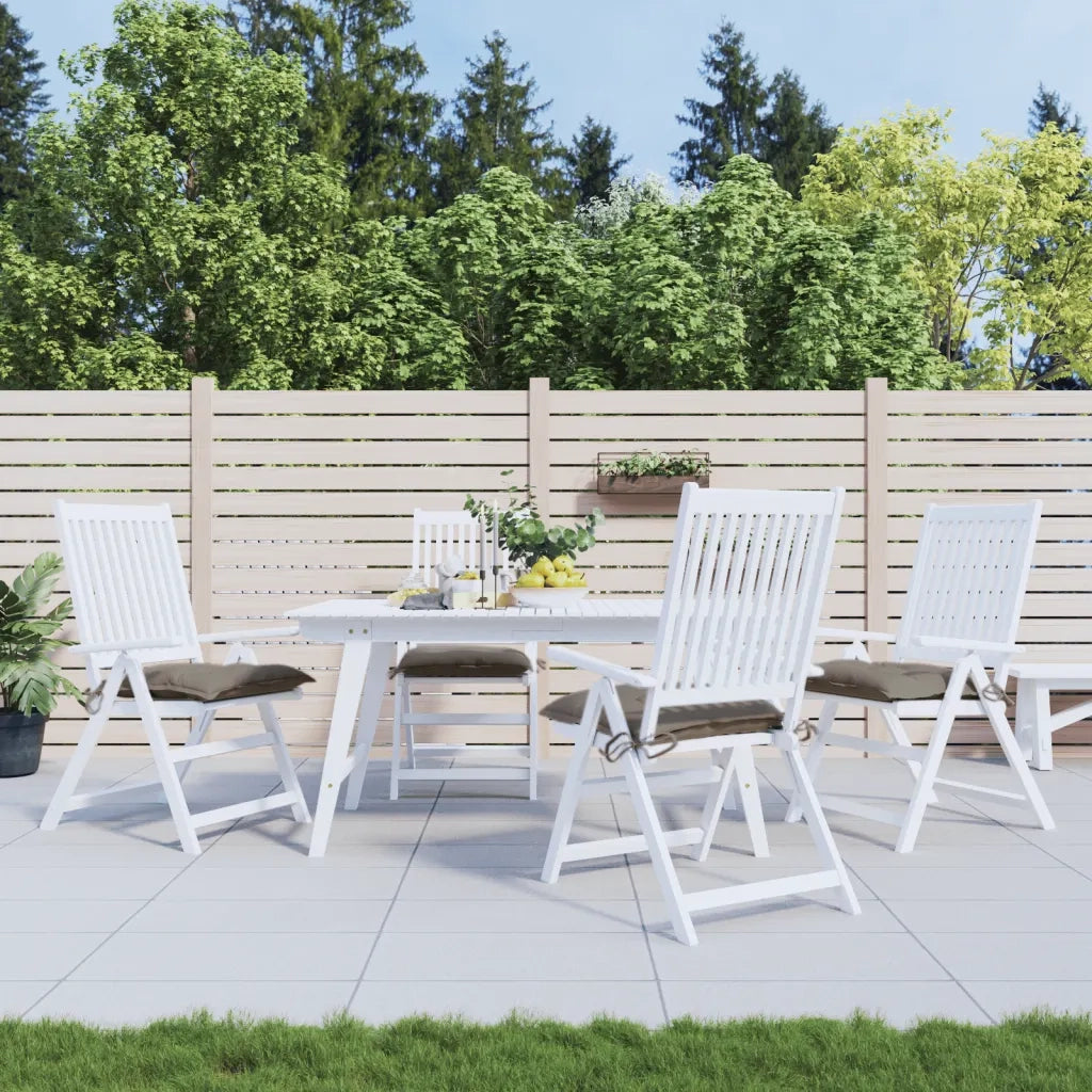 Cuscini per Sedia 4 pz Tortora 40x40x7 cm in Tessuto Oxford 361475