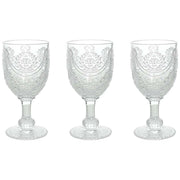 Set 3 Calici Savoia eleganti in vetro trapsarente 320 cc
