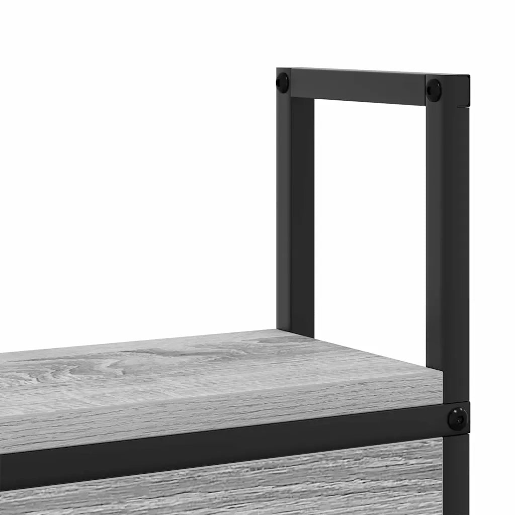 Testiera con Stazione di Carica e Storage-Testiera Multifunzionale-Testata Grigio sonoma 135 cm